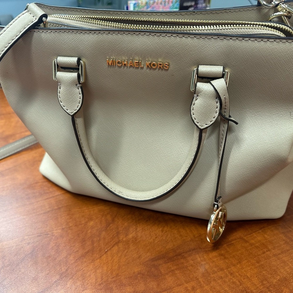 Michael Kors Beige Satchel Bag